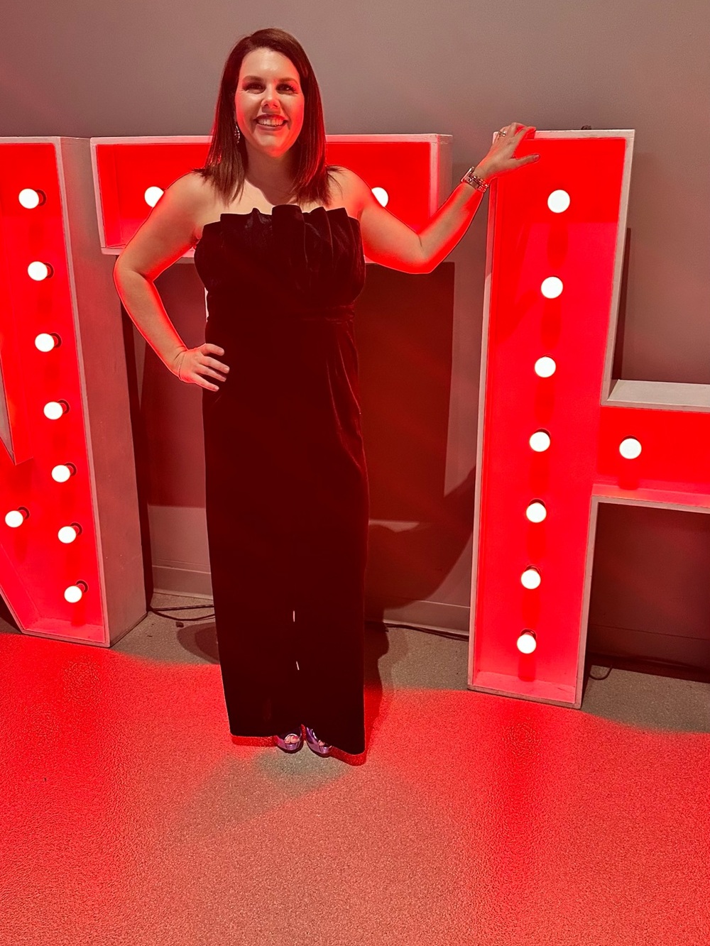 entro Black Velvet Cowl-Neck Wide-Leg Jumpsuit